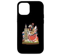 Carcasa para iPhone 12/12 Pro Disfraz de Perro Corgi británico en Guardia del Rey Londres Inglaterra