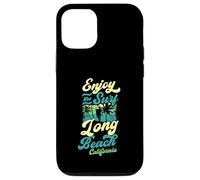 Carcasa para iPhone 12/12 Pro Disfruta del Surf Long Beach California Retro Style Surfing