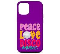 Carcasa para iPhone 12/12 Pro Diversión Paz, Amor Disco Música Retro