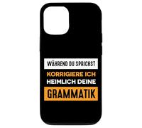 Carcasa para iPhone 12/12 Pro Divertida Frase en alemán Ich corrigiere Deine Grammatik.