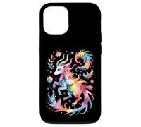 Carcasa para iPhone 12/12 Pro Divertidas Criaturas mágicas Acuarela Salpicadura Abstracto