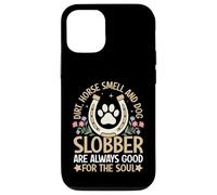 Carcasa para iPhone 12/12 Pro Divertido Amante de los Animales de Granja con Olor a Tierra y babosas de Perro