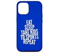 Carcasa para iPhone 12/12 Pro Divertido Eat Sleep Kids Sports Repeat Mom Dad Sport Fan