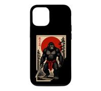Carcasa para iPhone 12/12 Pro Divertido Guerrero Japonés Mono con Faja Sarcástico