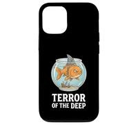 Carcasa para iPhone 12/12 Pro Divertido pez Dorado con Aleta de tiburón: Terror of The Deep