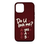 Carcasa para iPhone 12/12 Pro Do U Love Me Yes No Maybe Humor de Pareja Cita romántica