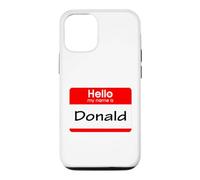 Carcasa para iPhone 12/12 Pro Donald, Hola, me llamo Etiqueta, Placa