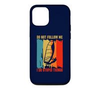 Carcasa para iPhone 12/12 Pro Don't Follow Me I Do Stupid Things Retro Windsurf