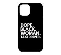 Carcasa para iPhone 12/12 Pro Dope Black Woman Taxi Driver Afroamericano Taxi Conductores