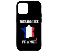 Carcasa para iPhone 12/12 Pro Dordogne Francia Vintage Francia Bandera Mapa Diseño