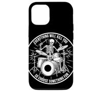 Carcasa para iPhone 12/12 Pro Drummer Skeleton Everything Will Kill You Funny