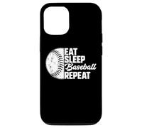 Carcasa para iPhone 12/12 Pro Eat Sleep Baseball Repeat Softball Catcher Batter Baseballer