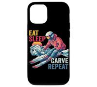 Carcasa para iPhone 12/12 Pro Eat Sleep Carve Repeat - Ski Driver Sunset Ski Design