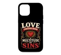 Carcasa para iPhone 12/12 Pro El Amor Cubre pecados Pedro 4 8 versículo bíblico