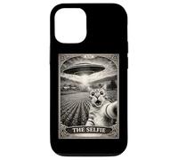 Carcasa para iPhone 12/12 Pro El Gato Selfie Tarot Carta OVNI Alien Sci Fi Parodia Invasión