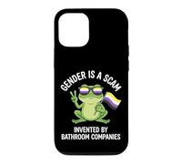 Carcasa para iPhone 12/12 Pro El género es una estafa Bandera de Enby de Rana no binaria