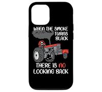 Carcasa para iPhone 12/12 Pro El Humo Gira Tractor Negro Que Tira del Poder Tractorpulling