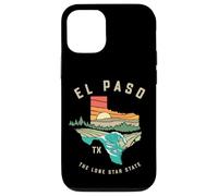 Carcasa para iPhone 12/12 Pro El Paso Texas Outdoors Vintage Nature Illustration