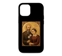 Carcasa para iPhone 12/12 Pro Elegante Icono católico de los Santos Luis y Celia Martín