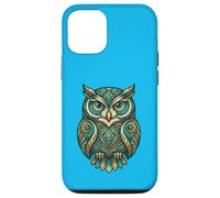 Carcasa para iPhone 12/12 Pro Elemental Folk Art Owl Symmetrical Mandala Bird Graphic