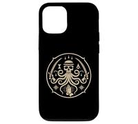 Carcasa para iPhone 12/12 Pro Emblema de Calavera Oculta y Pulpo | Ilustración mística Vintage