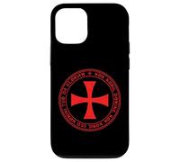 Carcasa para iPhone 12/12 Pro Emblema de Cruz de Caballeros templarios | Christianity Black