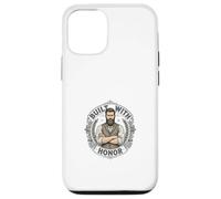 Carcasa para iPhone 12/12 Pro Emblema de Honor de Caballero Barbudo Vintage Estilo Retro