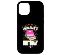 Carcasa para iPhone 12/12 Pro Es la Fuente de Fiesta de cumpleaños de la Biblioteca de cumpleaños de Esta bibliotecaria