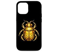 Carcasa para iPhone 12/12 Pro Escarabajo Egipcio Escarabajo Amuleto de la Suerte diseño de Escarabajo Dorado