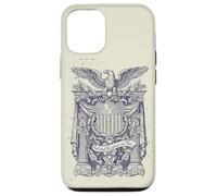 Carcasa para iPhone 12/12 Pro Escudo de Escudo de águila patriótica Vintage heráldica EE. UU