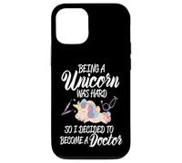 Carcasa para iPhone 12/12 Pro Escuela de Medicina Ser un Unicornio es difícil, así Que me convertí en médico