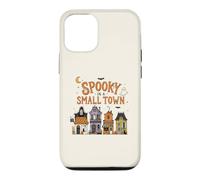 Carcasa para iPhone 12/12 Pro Espeluznante en una pequeña Ciudad Halloween Fantasmas Casas embrujadas