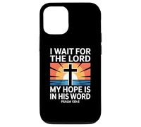 Carcasa para iPhone 12/12 Pro Espero al Señor Salmo 130:5 Escritura Fe