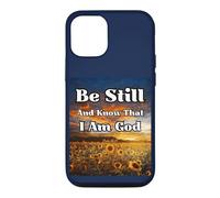 Carcasa para iPhone 12/12 Pro Estar quieto y Saber: Salmos Biblia edificante pacífica Cristiana