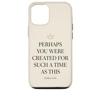 Carcasa para iPhone 12/12 Pro Ester 4:14 Corona Versículo de la Biblia Fe Mujeres