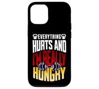 Carcasa para iPhone 12/12 Pro Everything Hurts and I'm Really Hungry Funny Workout Gym Mot