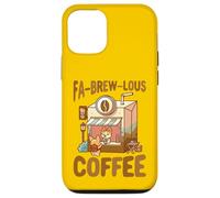 Carcasa para iPhone 12/12 Pro FA-Brew-Lous Corgi Juego de Palabras de café Barista Amante de los Perros