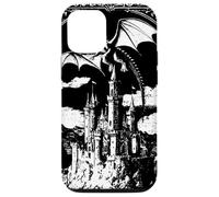 Carcasa para iPhone 12/12 Pro Fantasía Oscura Vintage gótico Castillo dragón Mito Guay