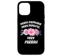 Carcasa para iPhone 12/12 Pro Farrah Personalized Very Demure Very Mindful Farrah Name