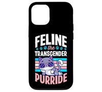 Carcasa para iPhone 12/12 Pro Feline The Transgender Purride - Bandera del Orgullo de Gato transgénero