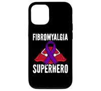 Carcasa para iPhone 12/12 Pro Fibromialgia Superhero Warrior Fighter Purple Ribbon