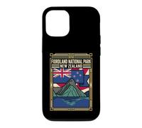 Carcasa para iPhone 12/12 Pro Fiordland National Park Nueva Zelanda Bandera Gráfico de Viaje