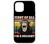 Carcasa para iPhone 12/12 Pro First of All I'm A Delight Vintage Monkey Funny Chimpancé