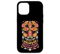 Carcasa para iPhone 12/12 Pro Flor Hippie Retro Maravillosa de la Revolución de Jesús, fe Cristiana
