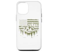 Carcasa para iPhone 12/12 Pro Forest Tree Wildlife Nature Outdoor American USA Flag