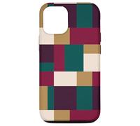 Carcasa para iPhone 12/12 Pro Formas rectangulares geométricas de Bloques de Color en Tonos de joyería Profundos