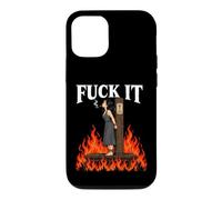 Carcasa para iPhone 12/12 Pro Fuck It - Witch is Burning in Flame Smoking Adult Humor Meme