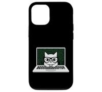 Carcasa para iPhone 12/12 Pro Funny Coding Cat Computer Tech Ingeniero desarrollador de Software