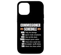 Carcasa para iPhone 12/12 Pro Funny Fantasy Football Commissioner Schedule Draft Day