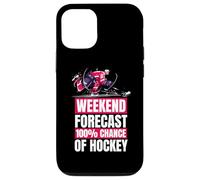 Carcasa para iPhone 12/12 Pro Funny Hockey Player Pronóstico de Fin de Semana Hockey